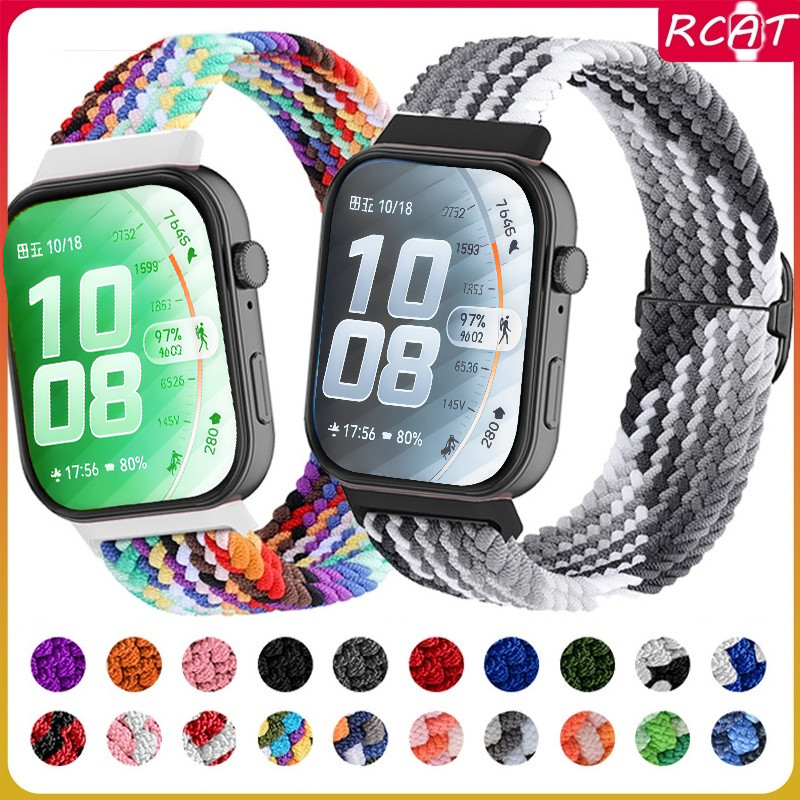 สายถัก for Huawei Watch Fit 5 4 3 / 5 Pro / 4 Pro อุปกรณ์เสริมสมาร์ทวอทช์ เข็มขัดระบายอากาศแบบปรับได้ สายกีฬาไนลอน