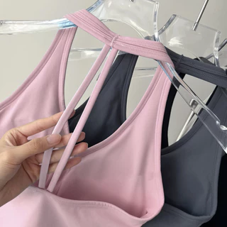MAGIEYOGA Sports Bra ดีไซน์ halter แบบตัดทอนั่บาร์หลังสวยงาม สวมใส่สบาย เหมาะสำหรับการออกกำลังกายโยคะ