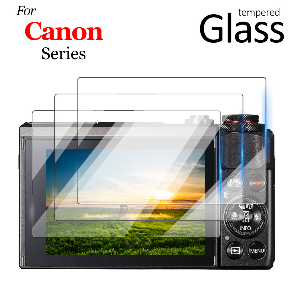 1-3 แพ็คสําหรับ Canon PowerShot G7X Mark II / G7X III / G5X / G9X 9H กระจกนิรภัยป้องกันหน้าจอ HD Cle