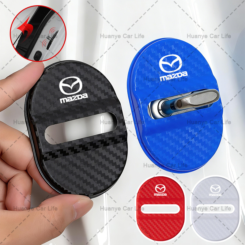 1/4pcs ABS รถประตูล็อค Mute Pad รถประตูล็อคสําหรับ Mazda 2 3 5 6 2017 CX-4 CX-5 CX-7 CX-8 CX-9 CX-3 