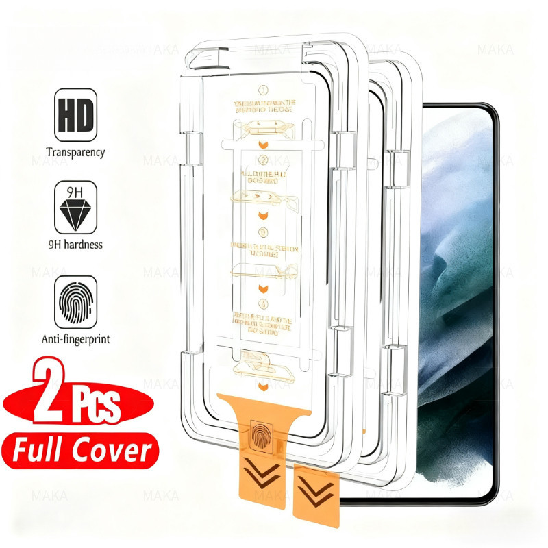 HD สีดําขอบฟิล์มนิรภัยปลอดฝุ่นโกดัง 1/2 ชิ้นสําหรับ Honor X6 X6A X6B X6C X6D X9D X8A X8B X8C X8D X7C
