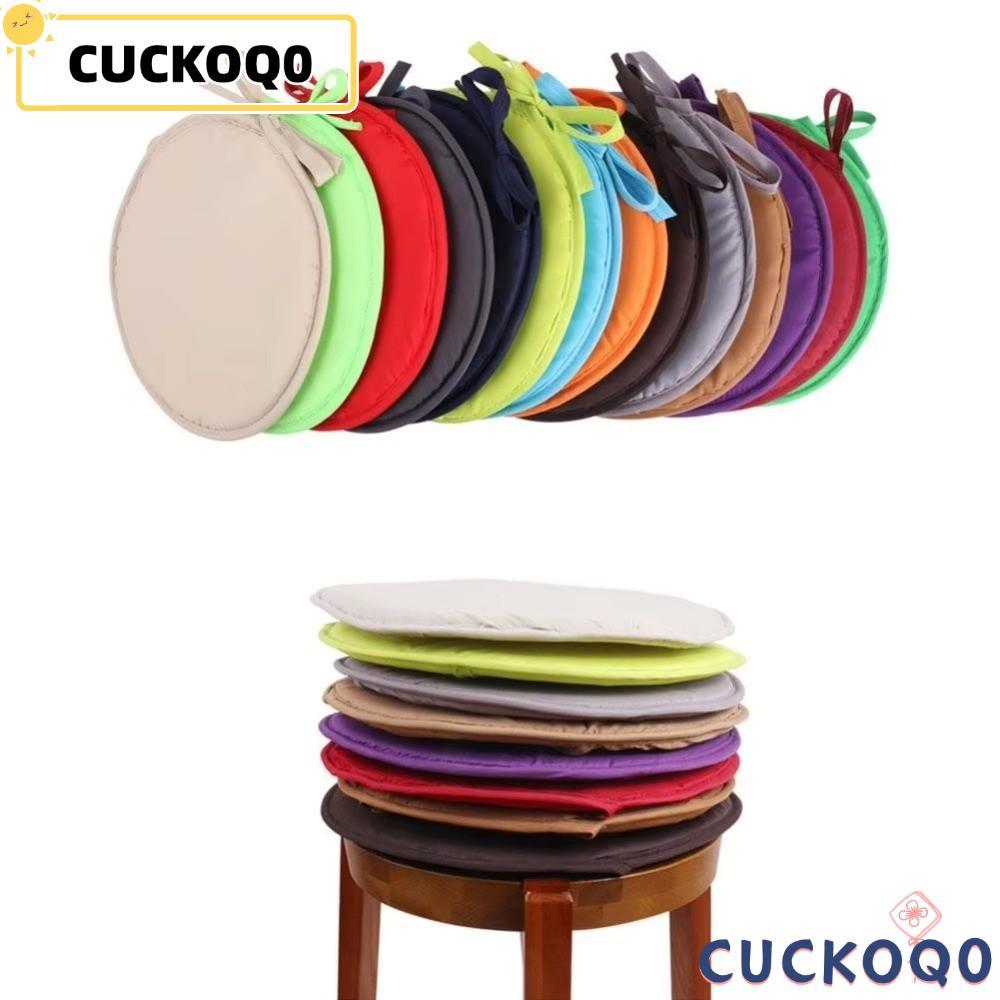 CUCKOQ0 เบาะเก้าอี้วงกลม, ฟองน้ําหนาล้างทําความสะอาดได้รอบเก้าอี้ Pad, การออกแบบที่เรียบง่าย 30*30 ซม.สี Candy พร้อม Drawstring ที่นั่ง Pad ฝาครอบสวน Patio ห้องครัวสํานักงาน