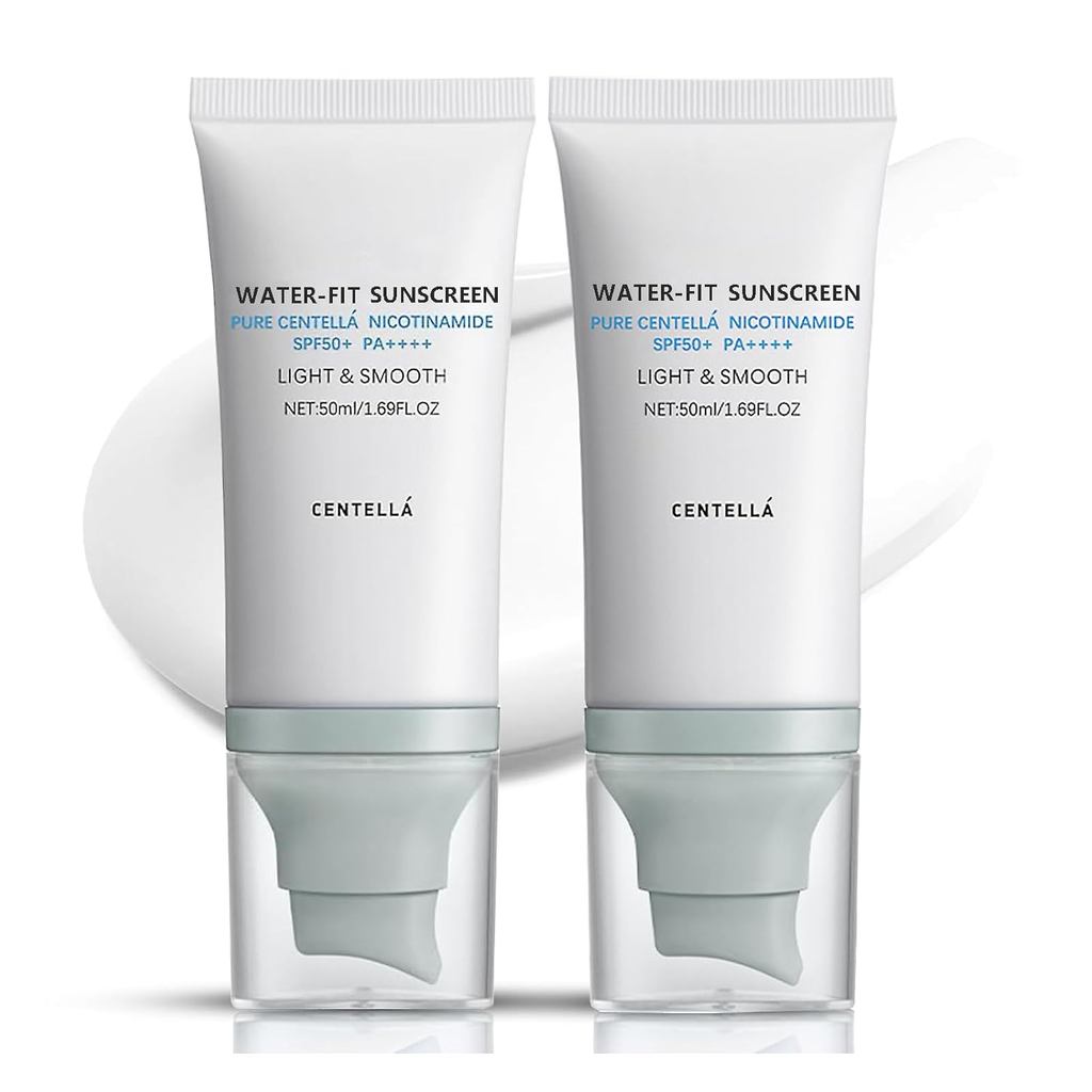 2 ชิ้น Centella Sunscreen SPF 50, Lightweight Hyaluronic Acid Centella Asiatica Moisturizing Sunscre