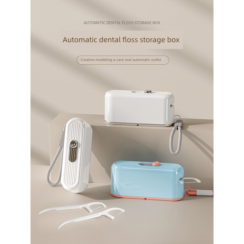 ไหมขัดฟัน dental floss กล่องไหมขัดฟันแบบพกพาอัตโนมัติ Rebound Outing แบบพกพา Mini Dental Pick Floss 