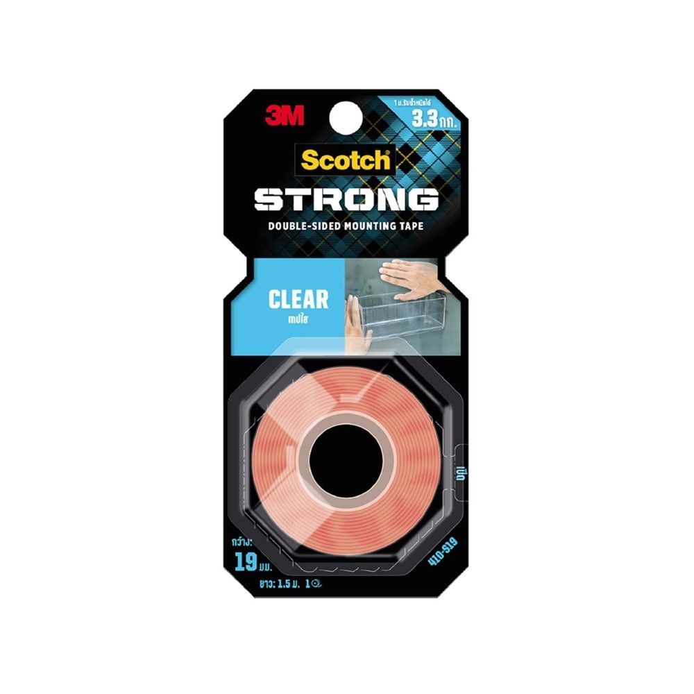 [สินค้าส่งด่วน] SCOTCH เทปโฟมกาวสองหน้าชนิดใส 19มมX1.5ม. SCOTCH CLEAR MOUNTING TAPE 19MM.X1.5M