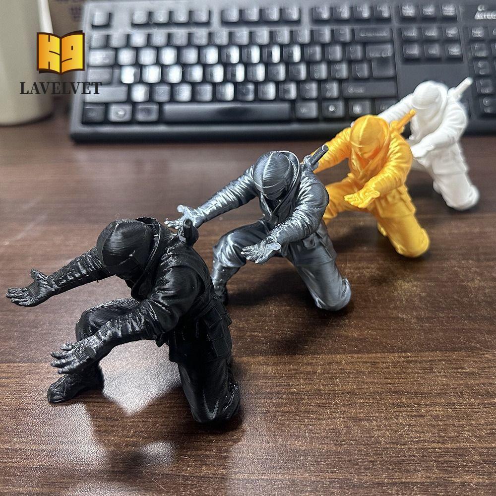 LAVVET เครื่องประดับนินจา, ตลกอเนกประสงค์ 3D การพิมพ์นักรบเครื่องประดับ, เครื่องประดับเดสก์ท็อปผู้ถือปากกาสร้างสรรค์ของขวัญวันเกิด