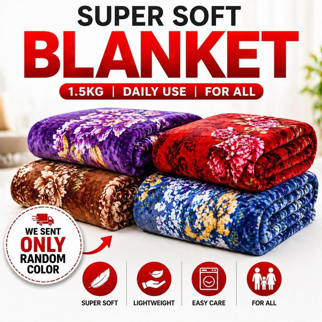 [ SHOP OUT TODAY] ผ้าห่มนุ่มพิเศษ 1.5KG – ผ้าห่มสําหรับใช้ประจําวันที่อบอุ่น น้ําหนักเบา และแสนสบายส
