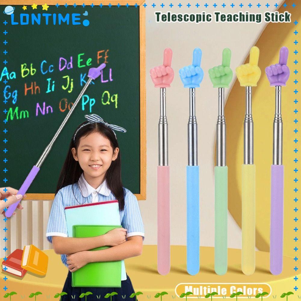LONTIME ไม้เท้านิ้วมือ, กล้องส่องทางไกล Rod Finger Design ตัวชี้การสอน, สแตนเลสทนทานไวท์บอร์ด Hand Pointer ครู