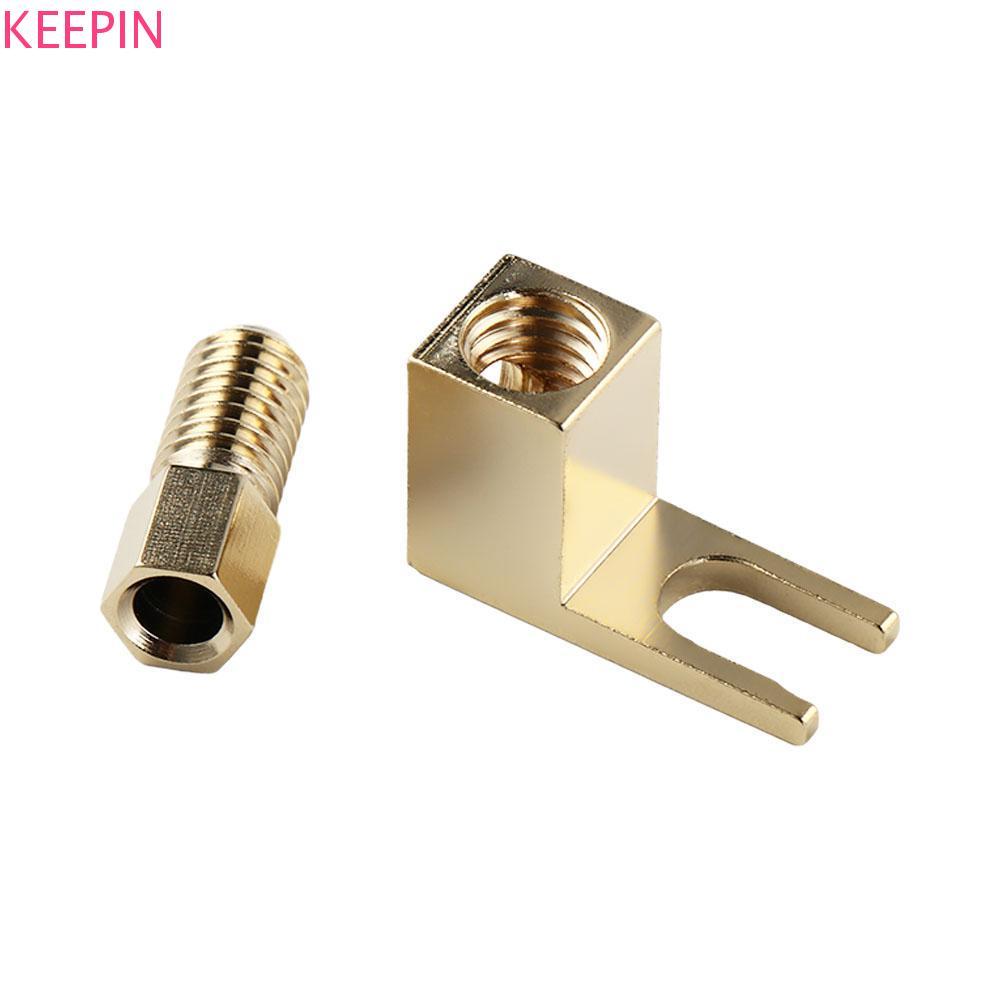 KEEPIN U Spade Connector Cable Connector ทนทาน Banana Socket Y ประเภทลําโพง Spade อะแดปเตอร์ปลั๊ก Sp