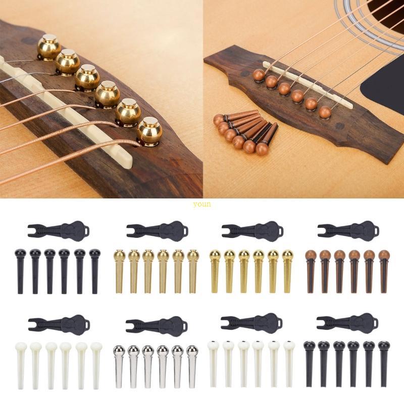 Youn Acoustic Guitar Bridge Pins Puller Set Guitar Pin Puller ใช้งานง่าย