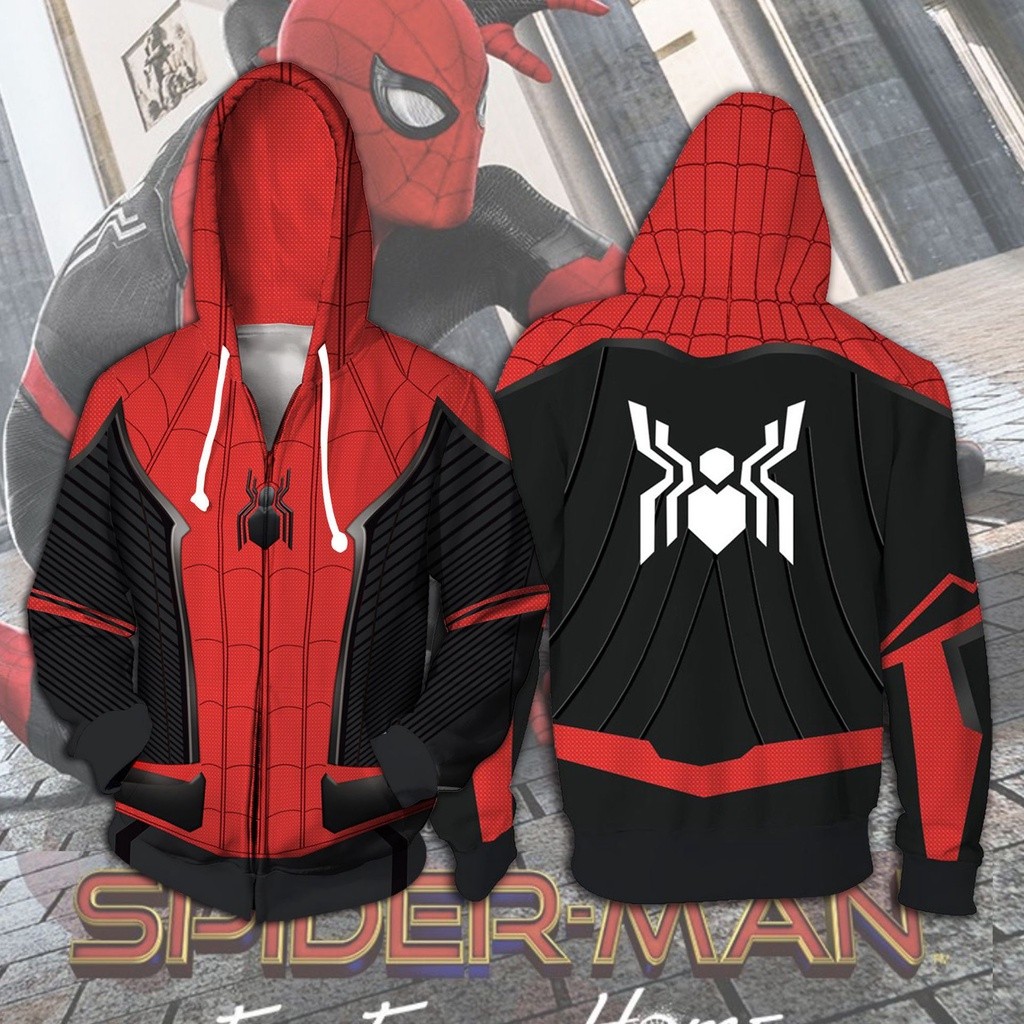 ใหม่ Spiderman Miles Morales Morales คอสเพลย์ Hoodie Jacket