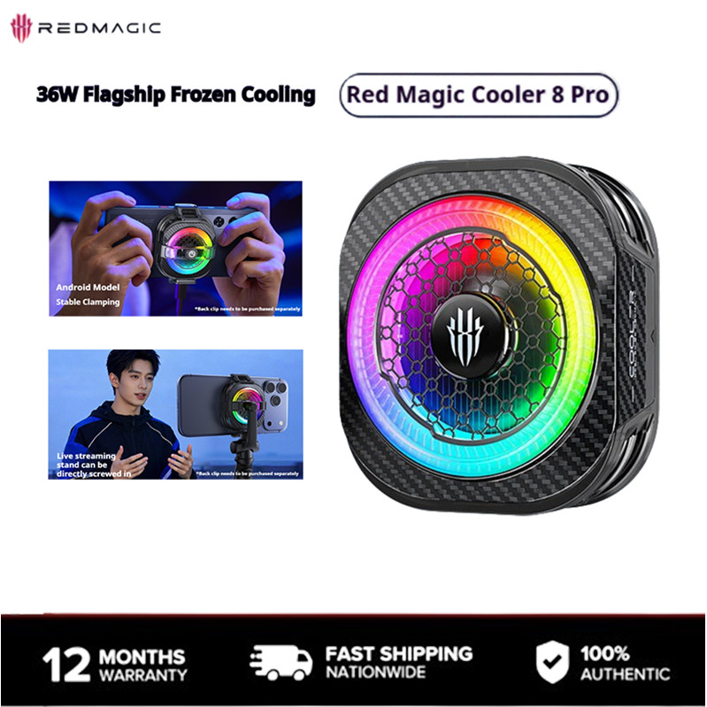 Nubia 8pro Red Magic Heat Sink โทรศัพท์แม่เหล็กกลับคลิปเกม Live เฉพาะสําหรับโทรศัพท์ Apple iPhone แท็บเล็ต iPad Black Shark Feizhi Semiconductor Cooling
