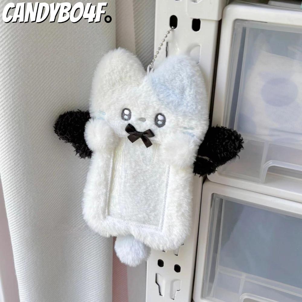 CANDYBO4F ตุ๊กตา Photocard , นักเรียนผู้ถือบัตรกระเป๋าพวงกุญแจ Photocard ,แฟชั่นไอดอลภาพฝาครอบป้องกันการ์ตูนน่ารักรถบัสประตูการ์ดแขน