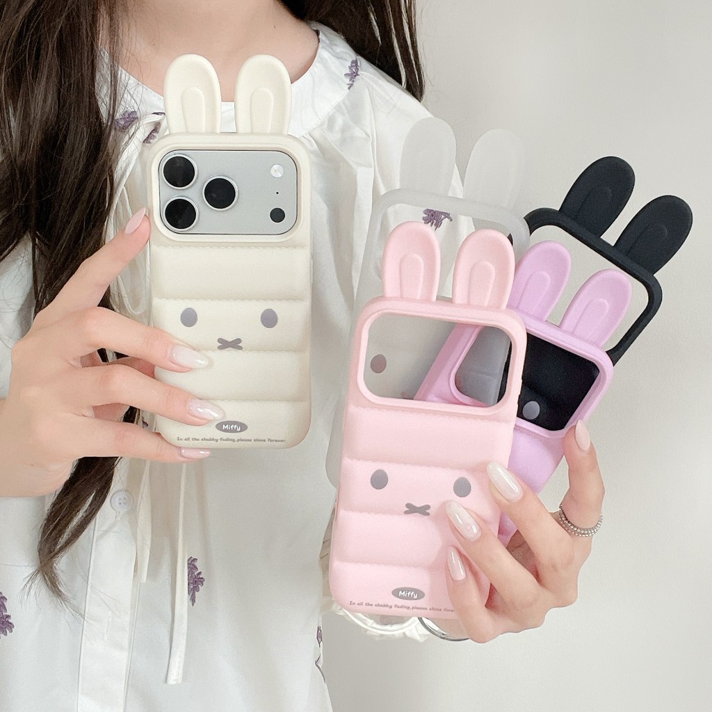 Miffy Bunny กระต่ายหูเคสโทรศัพท์สําหรับ iPhone 17ProMax 16ProMax 15ProMax 15 14ProMax 15 ป้องกันการตก