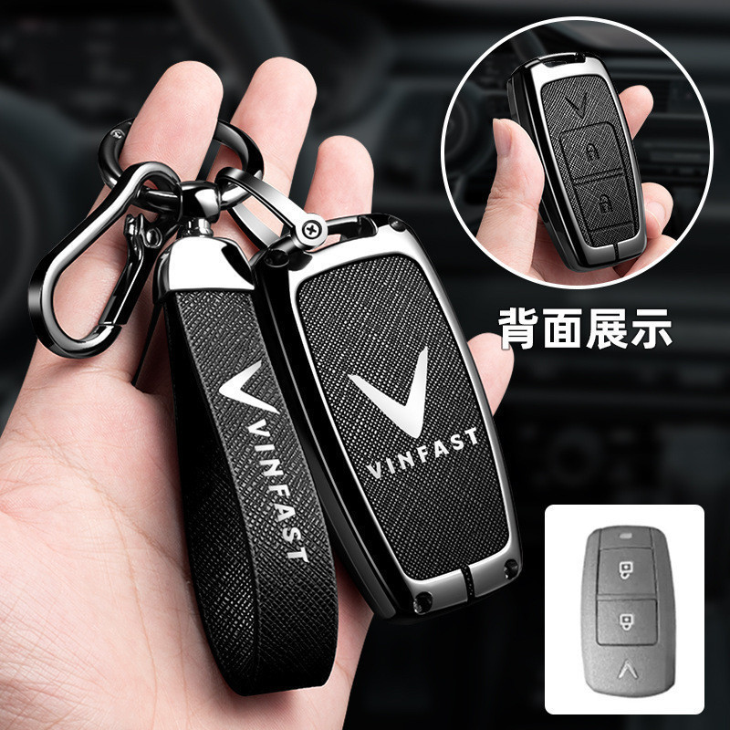 COD ฝาครอบกุญแจรถสําหรับ Vinfast Vf3 Vf5 E34 VF6 VF6S VF6 Plus VF7 VF8 VF9 สังกะสีอัลลอยด์รีโมทยานยน