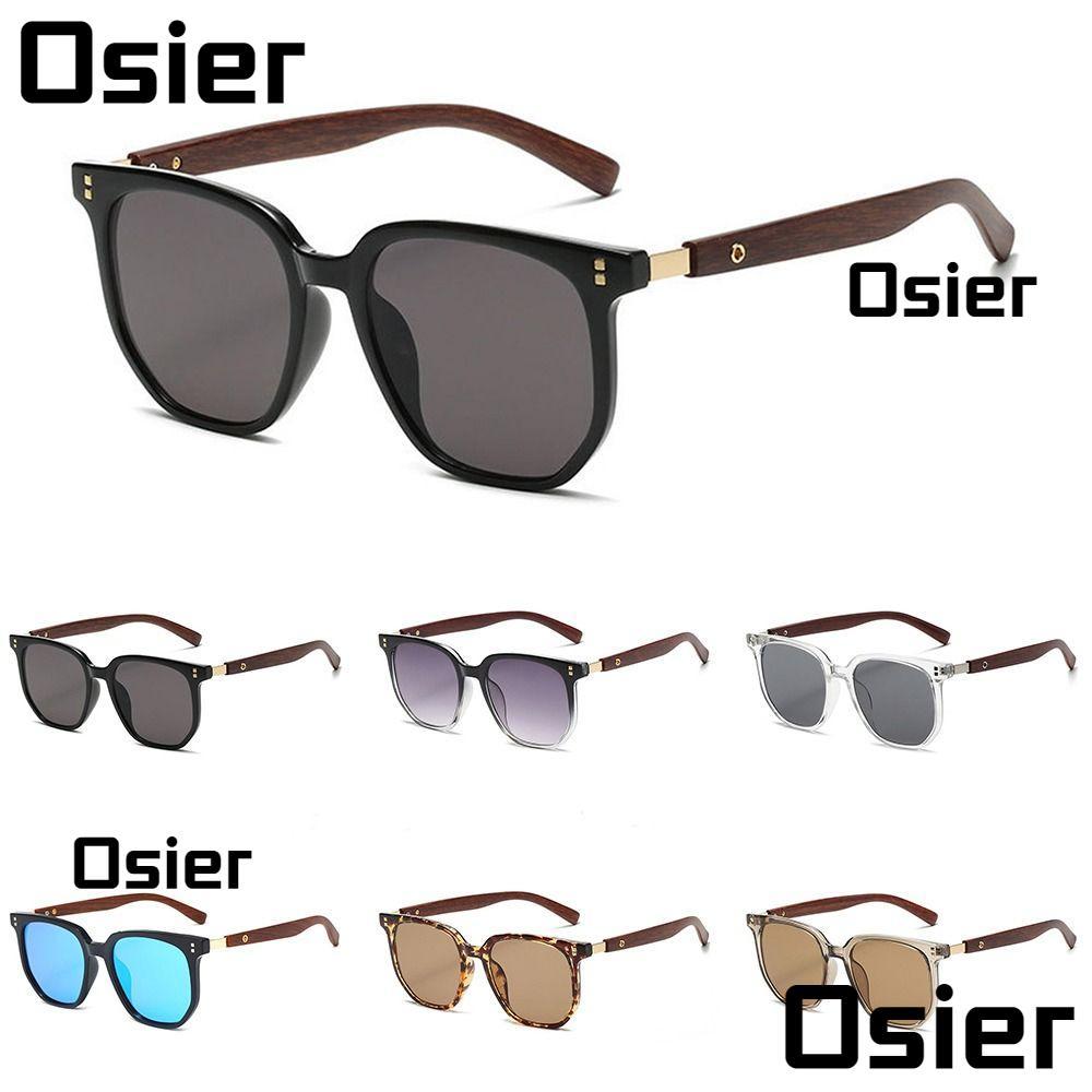 แว่นกันแดดลายไม้ OSIER, การถ่ายภาพถนนกลางแจ้งX UV Protection Square Frame Sun แว่นตา, แฟชั่นขี่จักรยานแว่นตาสําหรับผู้หญิงและผู้ชาย