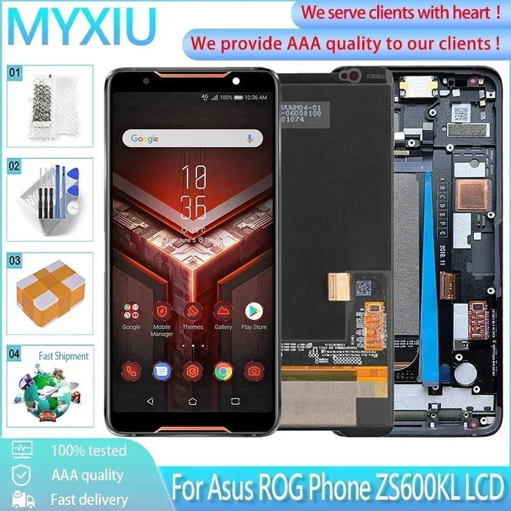 6.0 "Original ZS600KL สําหรับ ASUS ROG 1 โทรศัพท์ ZS600KL LCD Z01QD AMOLED จอแสดงผล Touch Screen Dig