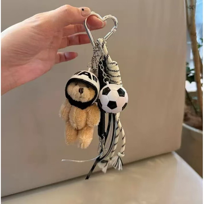 Miu Nylon Parachute Cord Plush Doll Keychain Baseball Gloves Handbag Pendant Ocej