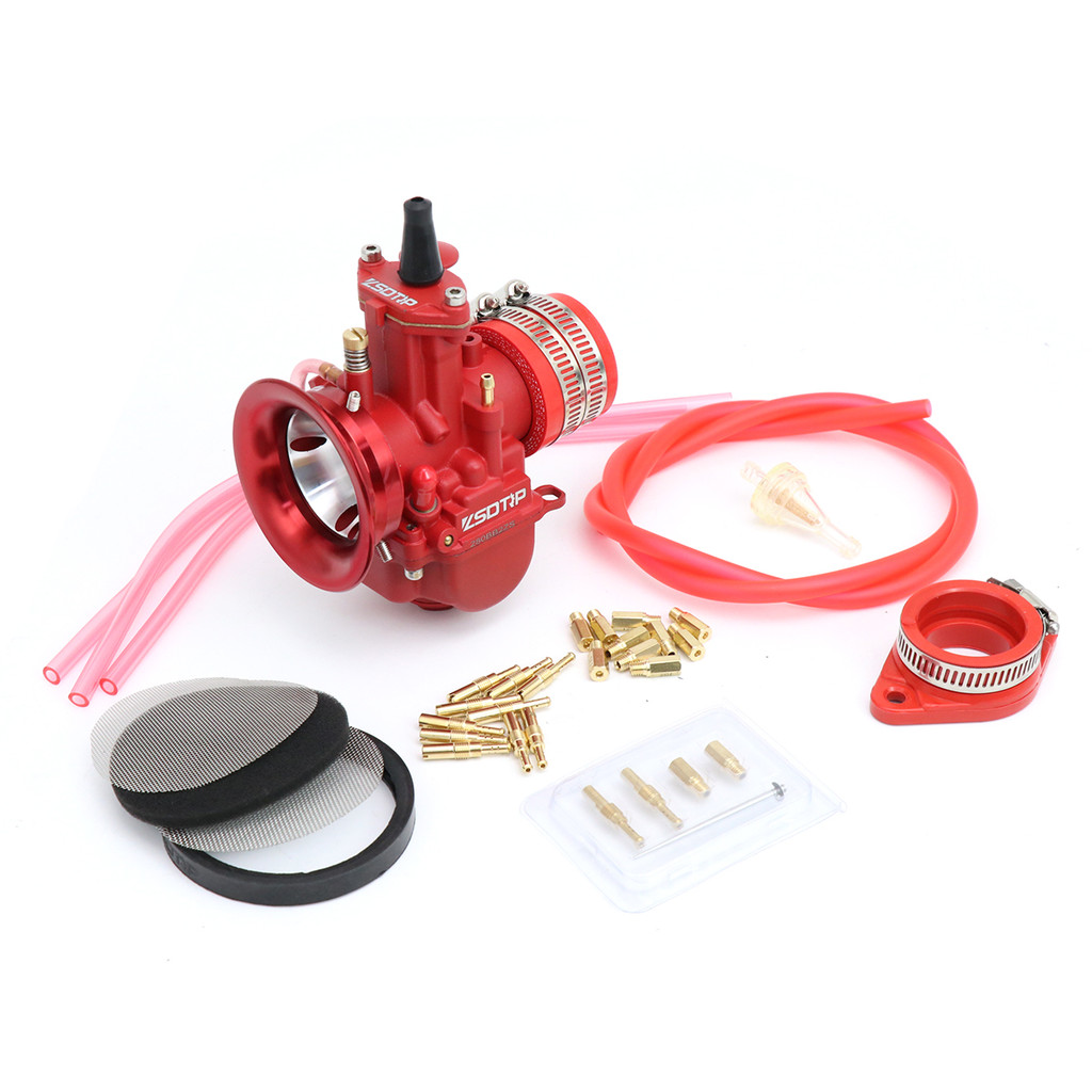 Carb PWK with Intake Adapter Main/Slow jet Air Filter Oil Hose Pipe for 4T 50cc-350cc Fuel Saving Fl