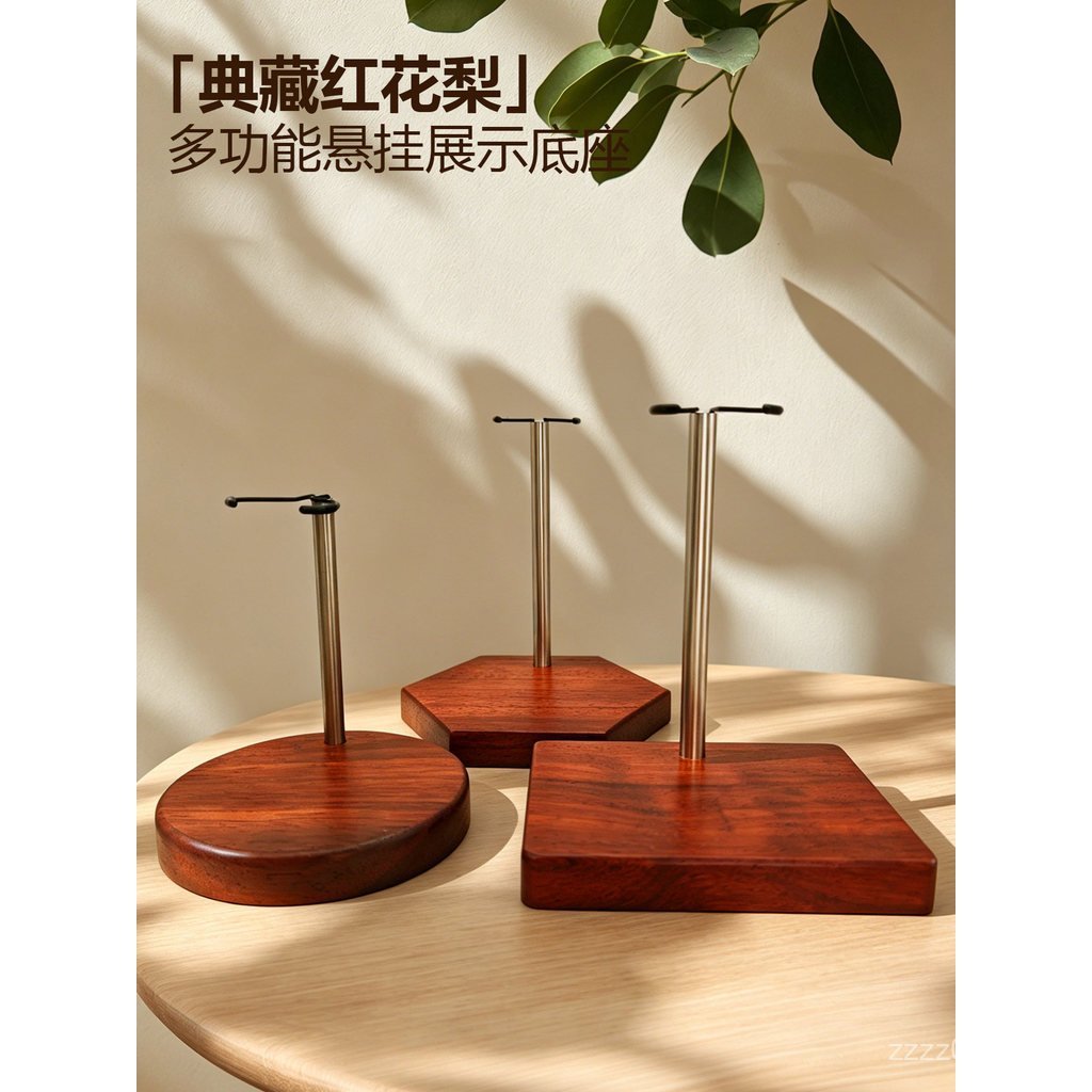 1/6 ทหารทํามือยกฐานจอแสดงผลสีแดง Rosewood ไม้เนื้อแข็งเอว-Stringing วงเล็บตุ๊กตาตกแต่งแพลตฟอร์มพร้อม