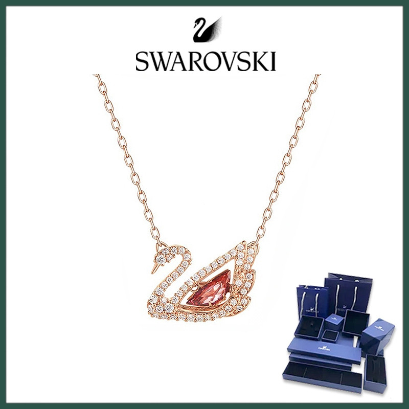 พร้อมสต็อก!!!Swarovski DANCING SWAN สุภาพสตรีรักของขวัญ 125th Anniversary สไตล์ใหม่แฟชั่น Charm Beat