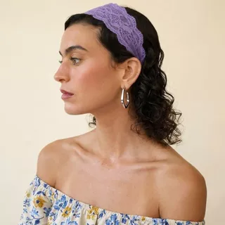 UMTTER ลูกไม้ Headscarf, น้ําหนักเบา Hollow-Out ตาข่ายลูกไม้แถบคาดศีรษะ,แฟชั่นสีทึบ Breathable Headwrap หมวก Lady Girls Headwear