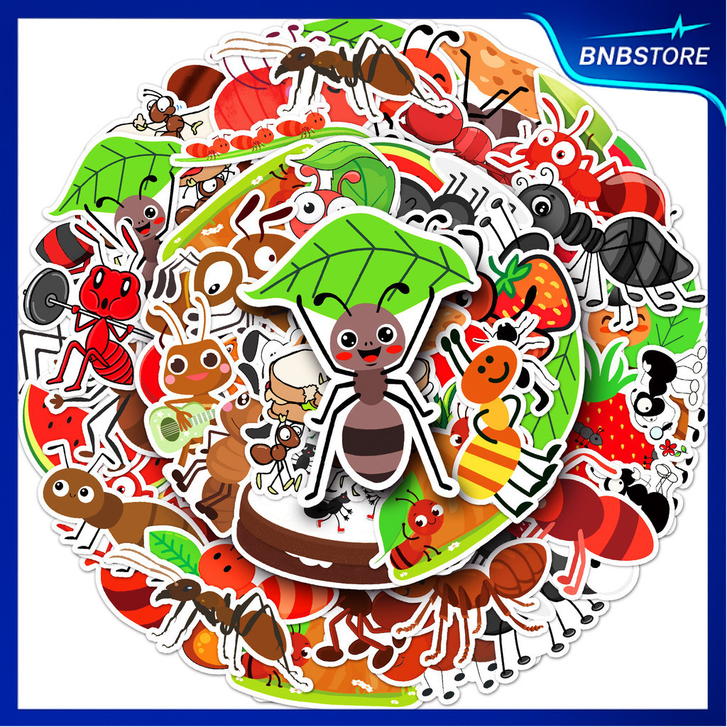 🍀ส่งจากไทย🍀 50ชิ้น สติกเกอร์ การ์ตูน มด Ant Animal Sticker DIY พร้อมส่ง