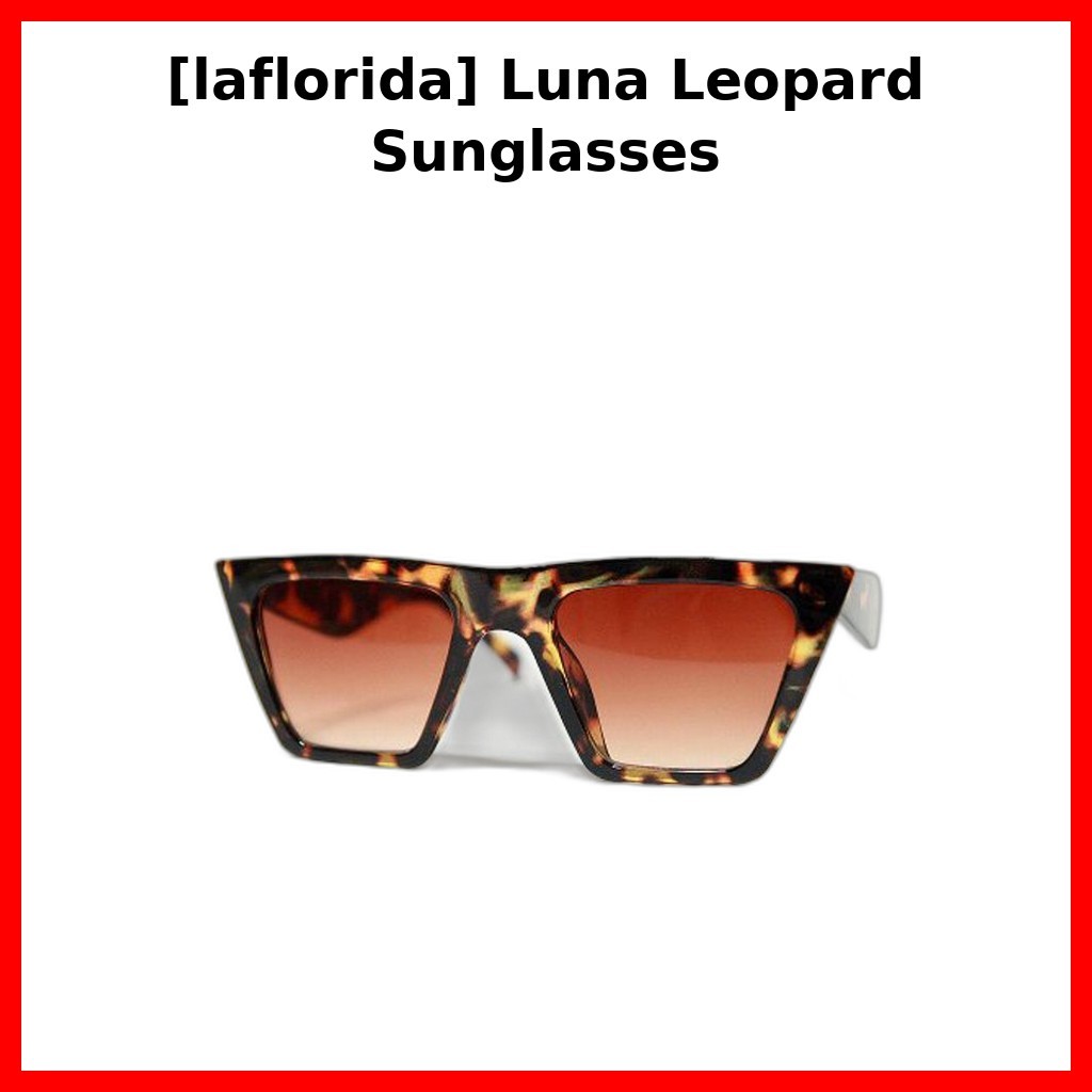 [laflorida] แว่นกันแดด Luna Leopard / แว่นกันแดดเกาหลี / Cat-Eye Frame / ของแท้ 100% โดย GOODNESS