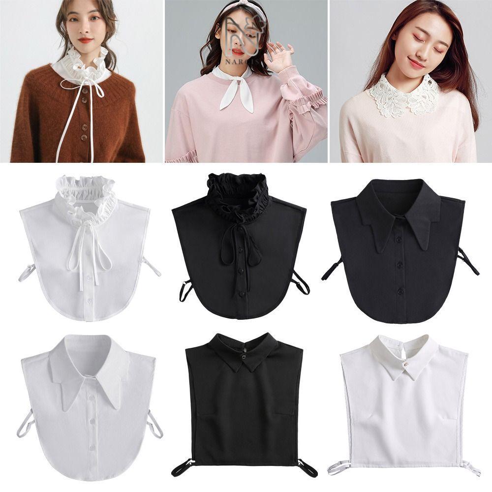 NARCIS Clothes Accessories Classic Vintage Cotton Blouse Collar