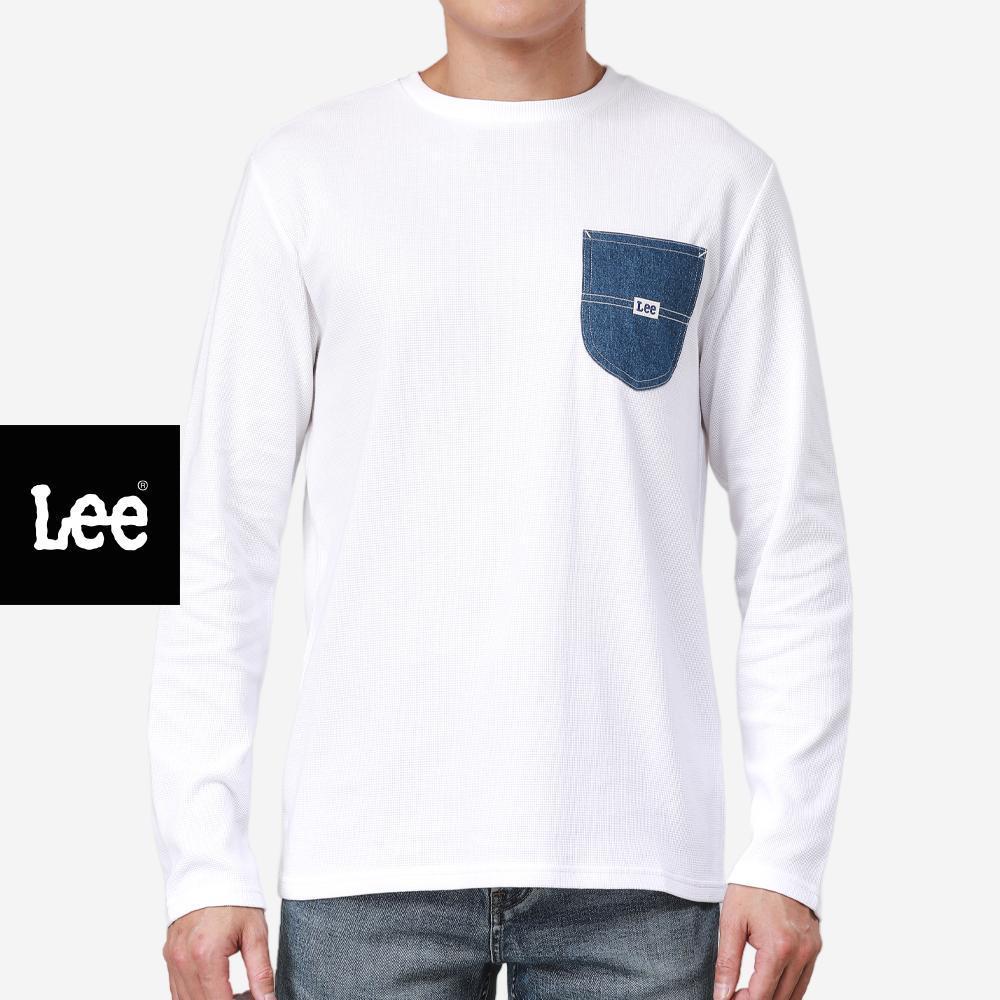 LEE เสื้อยืดแขนยาวผู้ชาย คอลเลคชั่น Denim Obsession รุ่น LE F325MTLSN01 สีขาว
