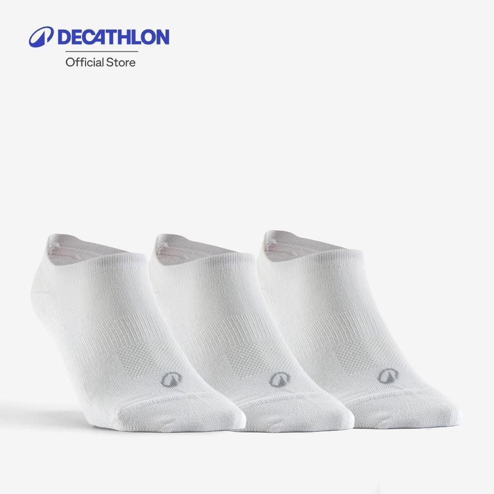 Decathlon Low Sports Socks Tri-Pack Rs 160 ถุงเท้ากีฬาหุ้มข้อรุ่น Rs 160 แพ็ค 3 คู่ - White