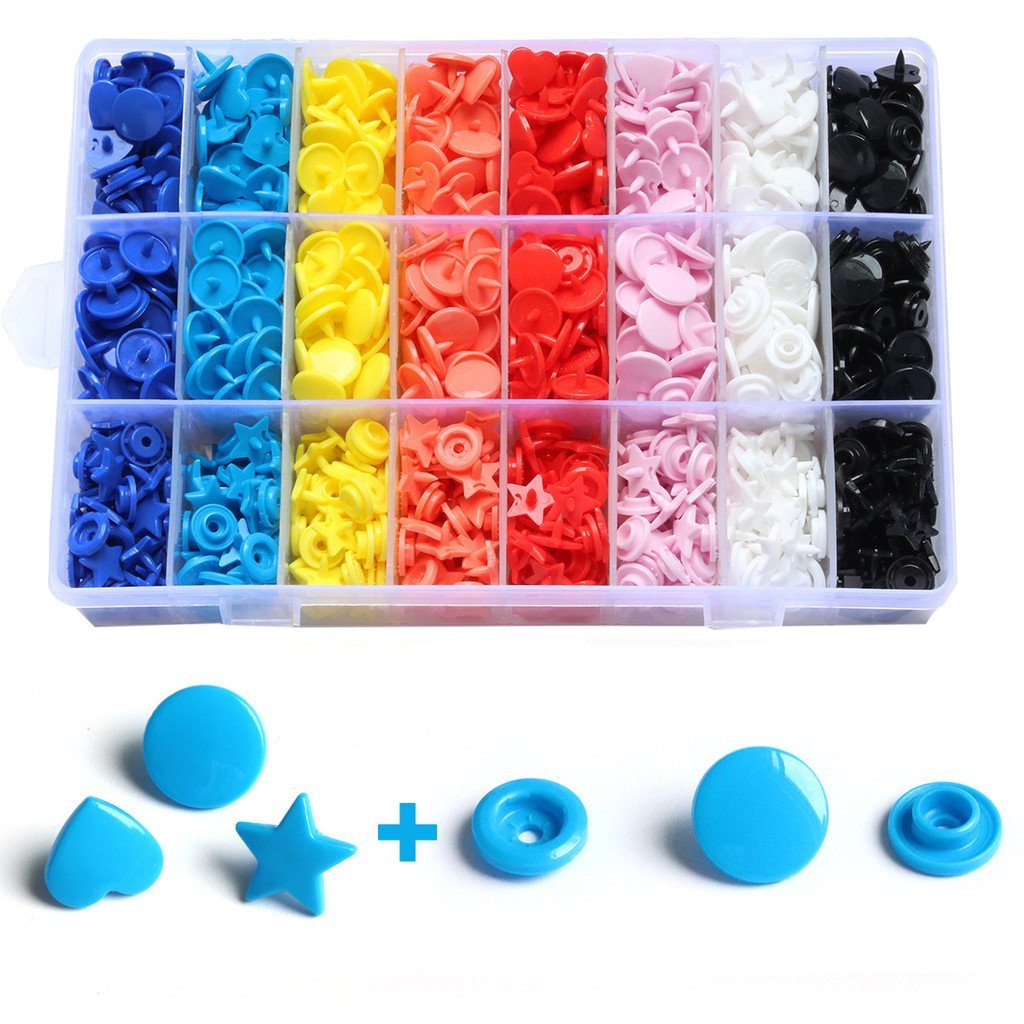 กล่อง Boxed Four-In-One Resin kam Buckle Five-Pointed Star Button Round Heart Hualian Storage Three-