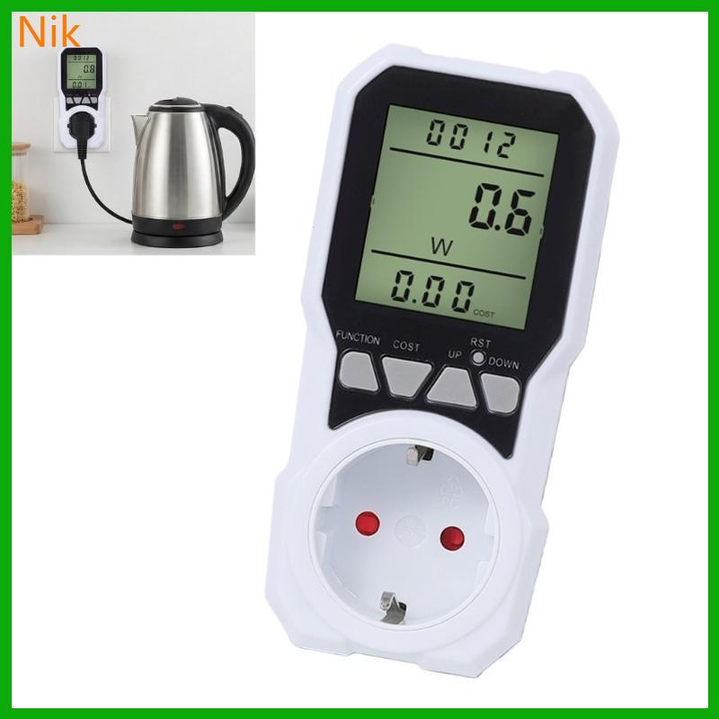 บ.นน.ค.ศ. ความจุ 3680W Power Outlet Energy Monitor kWh Meter 3680W Power Real Time ๊๊