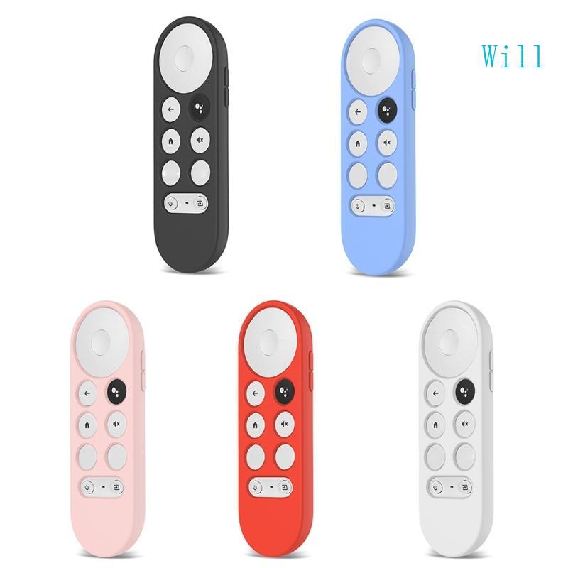 Will Remote Cover สําหรับซิลิโคนเชลล์สําหรับเคสสกินสําหรับ Chromecast TV 2020 Voice Remote Control