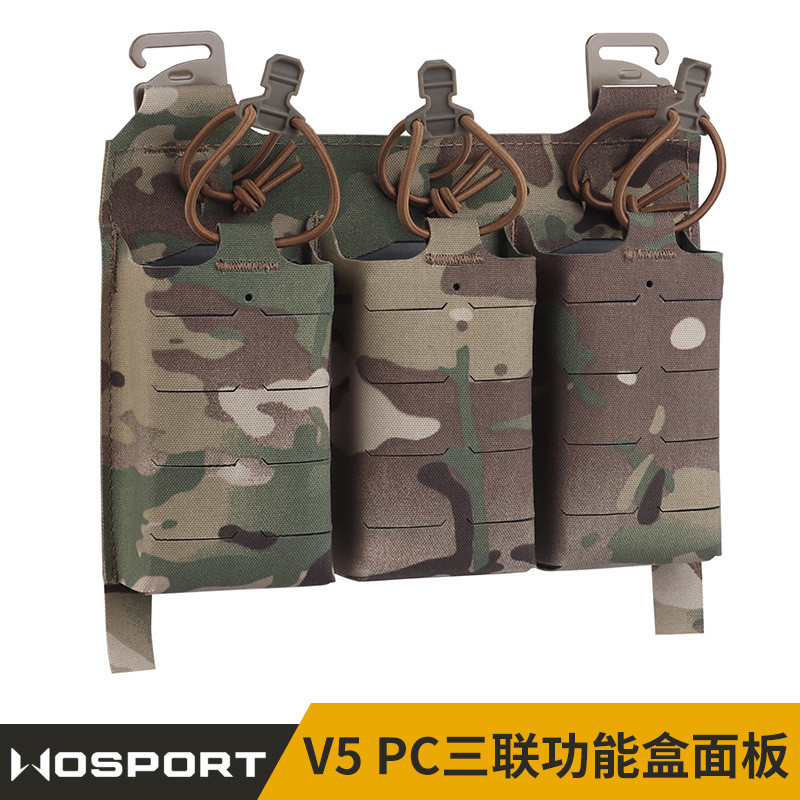 V5 PC Triple Camouflage 5.56 ฟังก์ชั่นแผง G หัวเข็มขัดและ Velcro สองโหมดรวมกัน