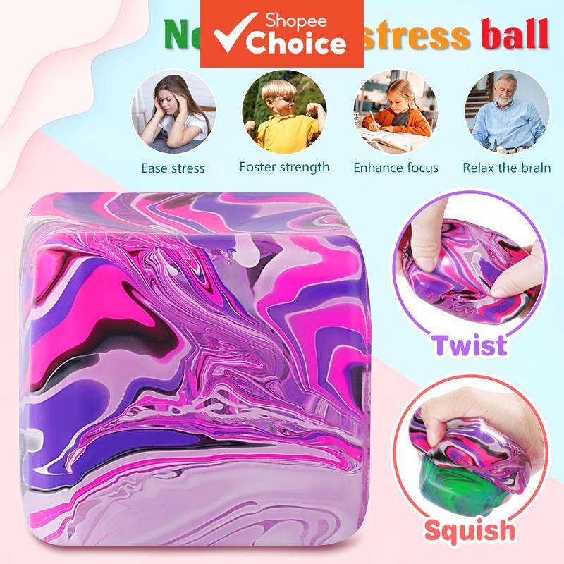 ฟองน้ําขนาดใหญ่สีสันสดใส Soft Clay Mochi Squishy Ball ของเล่นอยู่ไม่สุขประสาทสัมผัสทนต่อแรงกด, ของเล่นบีบบรรเทาความเครียด