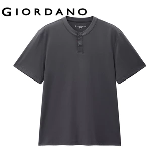 GIORDANO (Online Exclusive) เสื้อยืดผู้ชาย Men's Regular Cool Henley Neck Tee 13026202