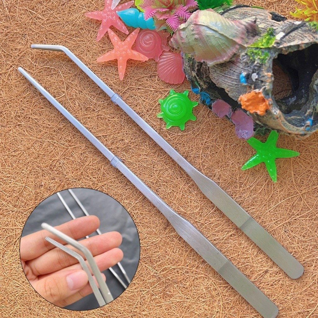 ฟอร์เซป forceps ปากคีบยาว 12-30cm แหนบยาว ฟอเซปสเเตนเลส ตกแต่งตู้ปลา ให้อาหารสัตว์