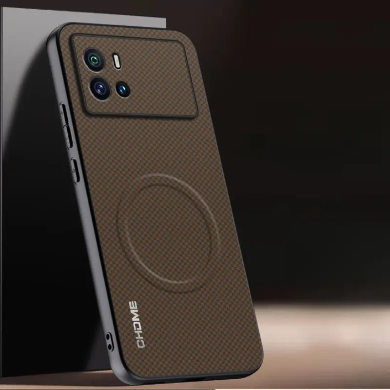 PU หนังแม่เหล็กสําหรับ Vivo iQOO 9 iQOO9 Pro Textured ฝาหลังซิลิโคนป้องกันเคสโทรศัพท์สําหรับ Vivo iQ