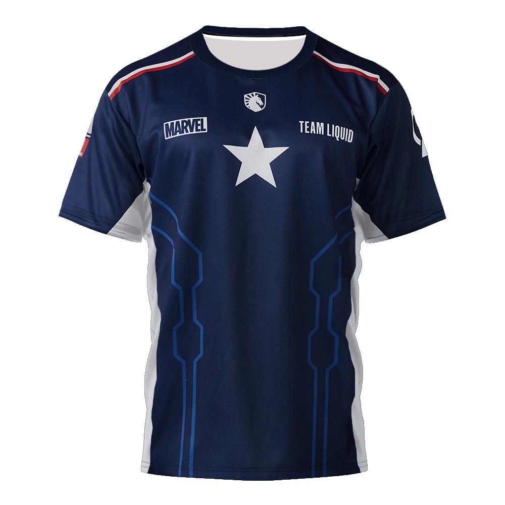 เสื้อยืดโพลีเอสเตอร์ฤดูร้อนสบายๆ | สไตล์ซูเปอร์ฮีโร่อเวนเจอร์ | แห้งเร็วและระบายอากาศได้ดี | Marvel crossover เสื้อยืดลําลอง | แขนสั้น แขนสั้น