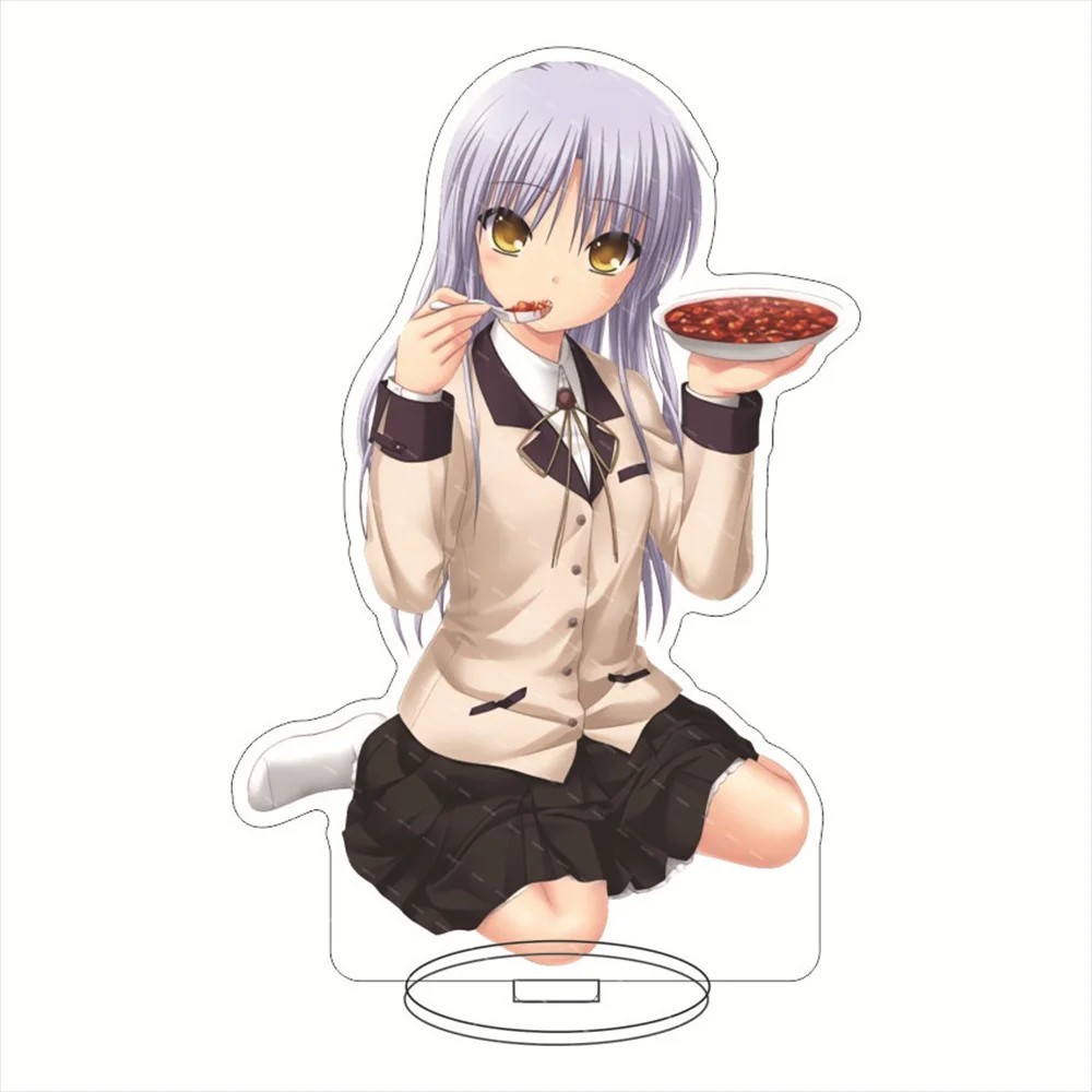 Standee Mica รุ่นอะนิเมะ Angel Beats ตัวอักษร Kanade Tachibana Tenshi โต๊ะตกแต่งของขวัญสะสม 15 ซม.