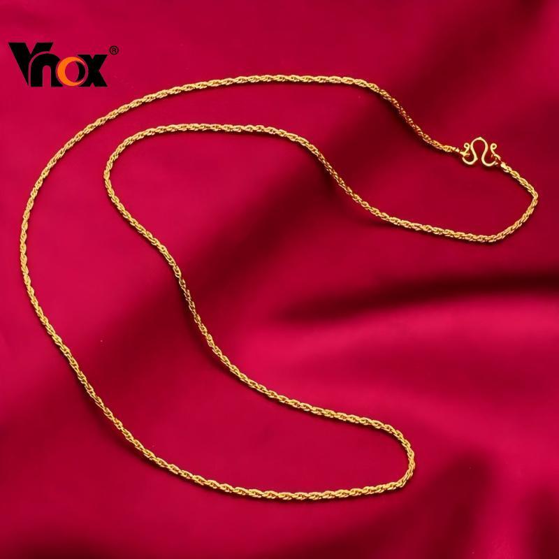 สร้อยคอนามิเนลิสม์ ทำจากทองแดงเคลือบทองคำ พันแบบTwist Chain สำหรับผู้ชายและผู้หญิง