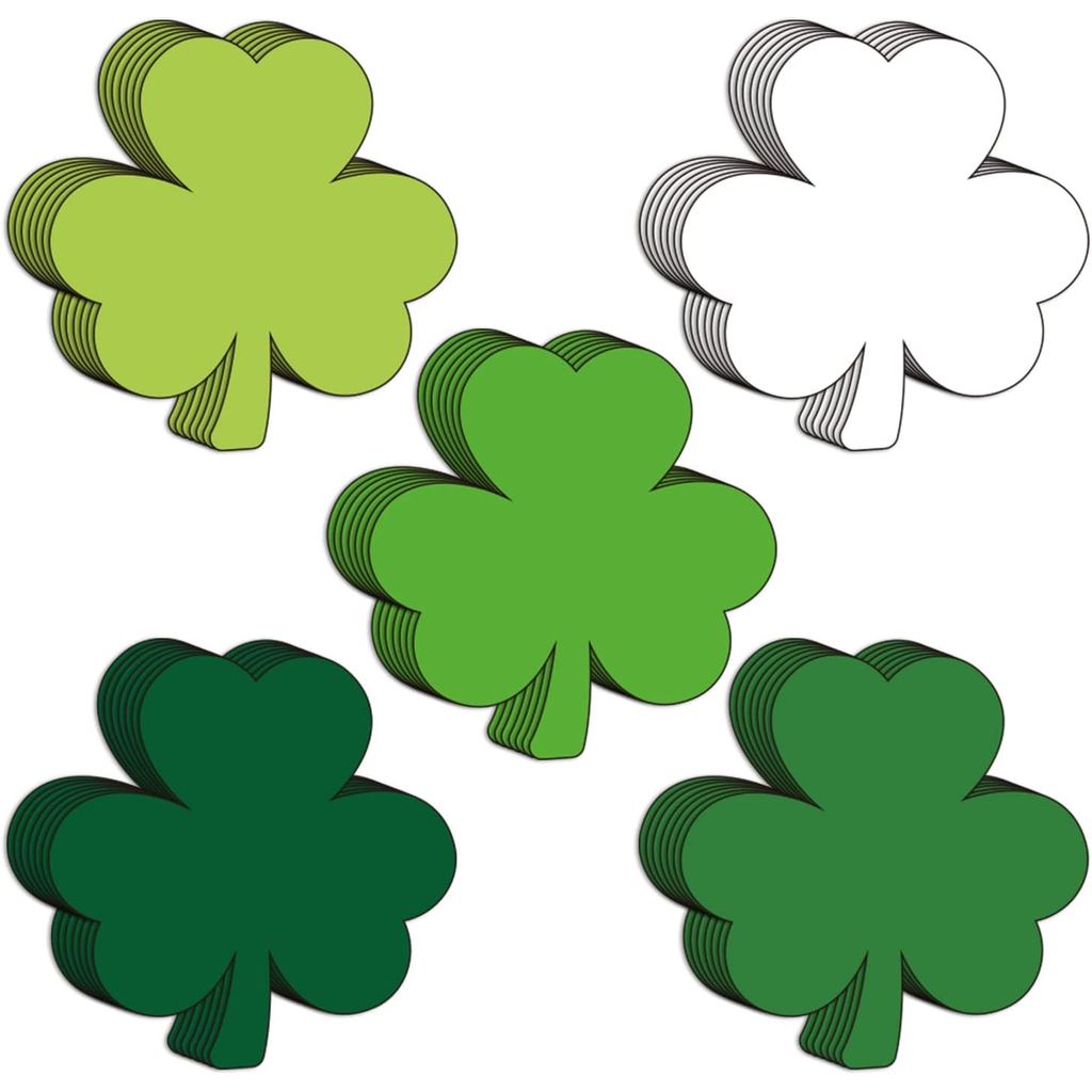วาลีน เซนต์. Patricks Day Shamrock Cutouts 5.9 นิ้วGradient Green Clover Shape Cut Outs Irish Shamro