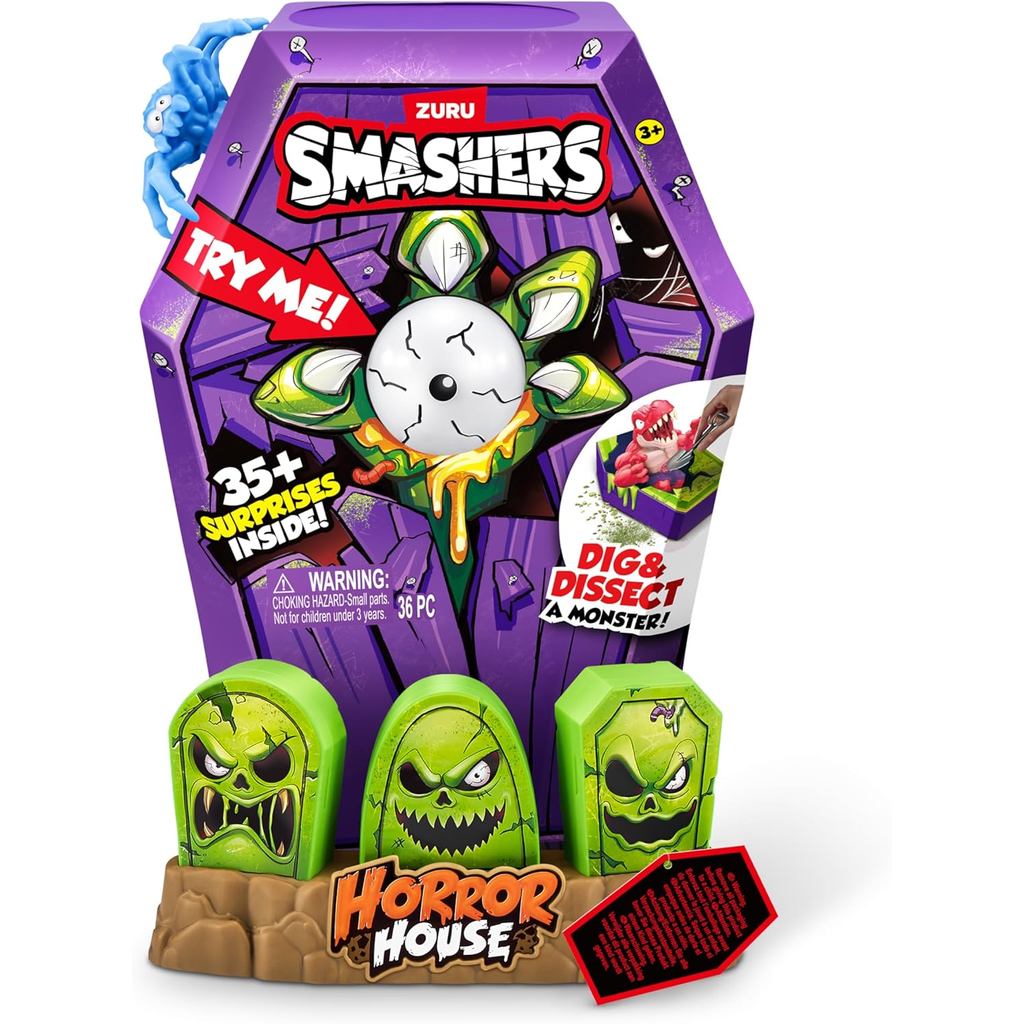 Smashers Mega Horror House Blue By Zuru Interactive Toy ของเล่นสะสมสําหรับเด็กและวัยรุ่นขายดีใหม่