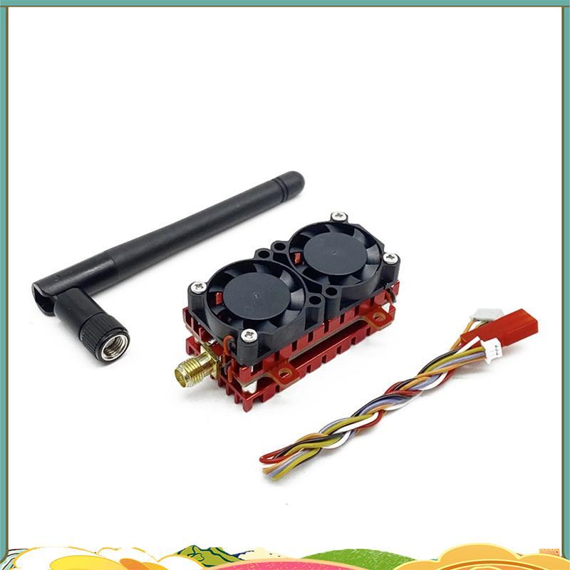 5W 5.8G VTX 5000mW 48CH เครื่องส่งสัญญาณวิดีโอ FPV พร้อมพัดลมระบายความร้อน 2S-6S สําหรับ FPV ยาว RC 