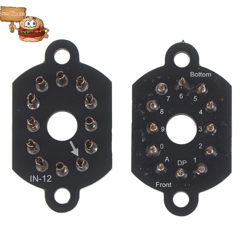 Sun 1/4 ชิ้น 12pin เซรามิค Nixie Tube Holder Soet IN-12 Glow Tube Soet Tube Holder IN12 shine