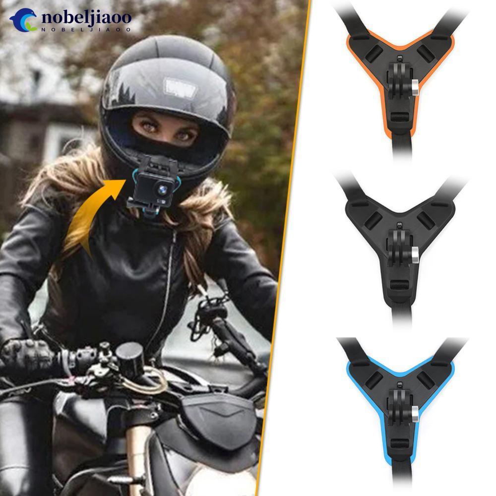NOBELJIAOO อุปกรณ์เสริมสําหรับกล้องรถจักรยานยนต์หมวกกันน็อครถจักรยานยนต์ Chin Stand Mount Holder Act