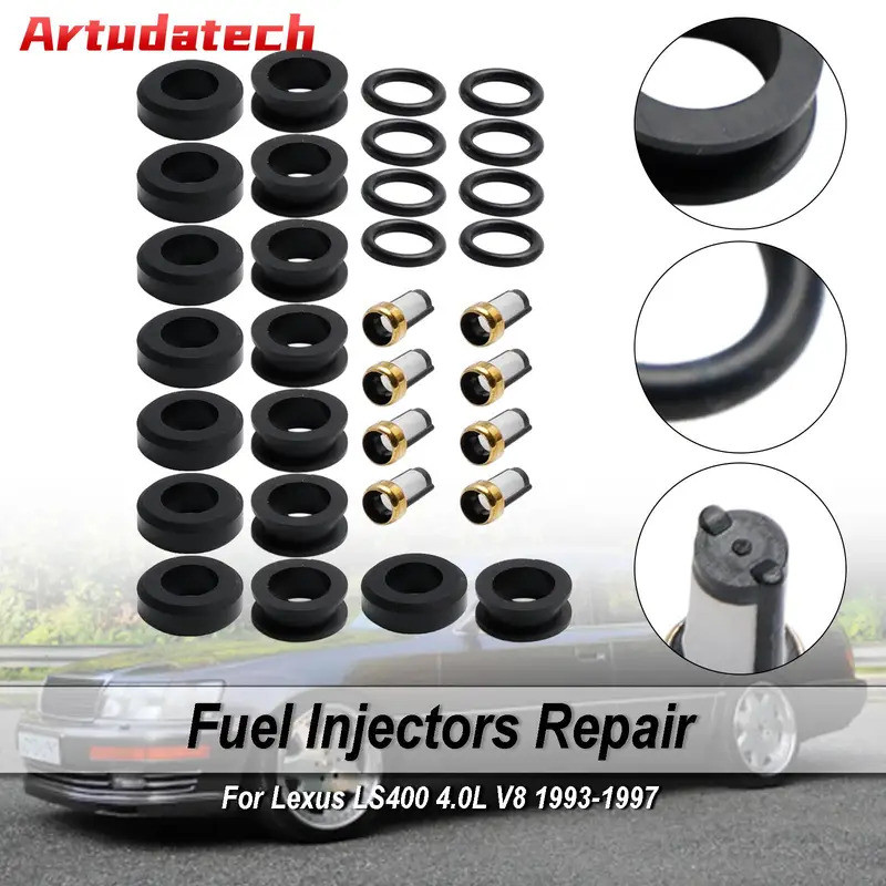 Artudatech หัวฉีดน้ํามันเชื้อเพลิงชุดซ่อม 23250-50020 Fit Lexus LS400 SC400 4.0L V8 1992-1997 LS 400