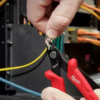 Milwaukee 48-22-6105 Mini Flush Cutters Spring Assisted Precision Wire Cutters สําหรับงานไฟฟ้า