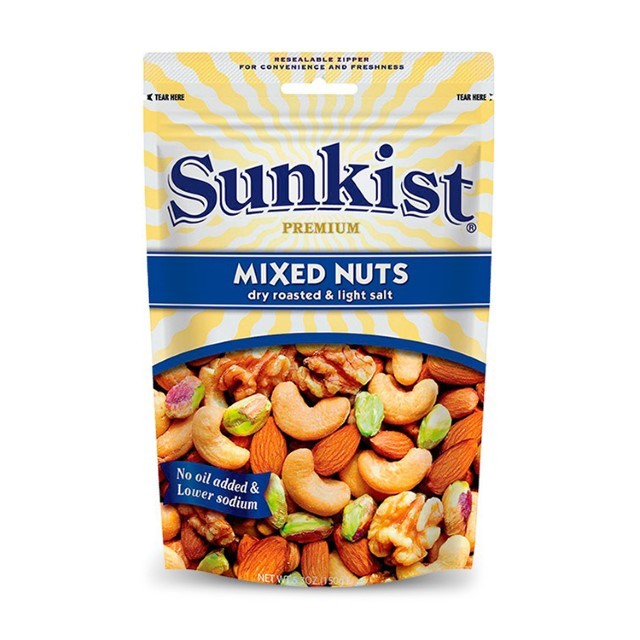 ซันคิสท์ ถั่วรวมเค็มน้อย(Sunkist Mixed Nuts Dry Light Salt 150g.)